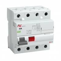 Четырехполюсное устройство защитного отключения DV 4P 100А/ 30мА (A) EKF AVERES