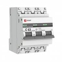 Автоматический выключатель 3P 50А (B) 6кА ВА 47-63 EKF PROxima mcb4763-6-3-50B-pro